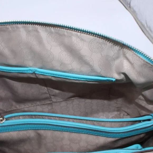 Michael Kors Bowling Shoulder Bag Purse Logo Small Pebble Leather Satchel - Picture 12 of 14